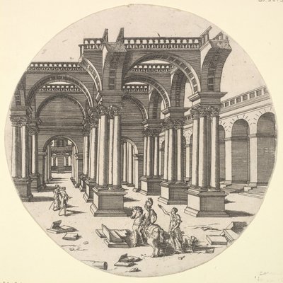 Perspektivutsikt, Temple of Isis, 1551. av Jacques Androuet Du Cerceau