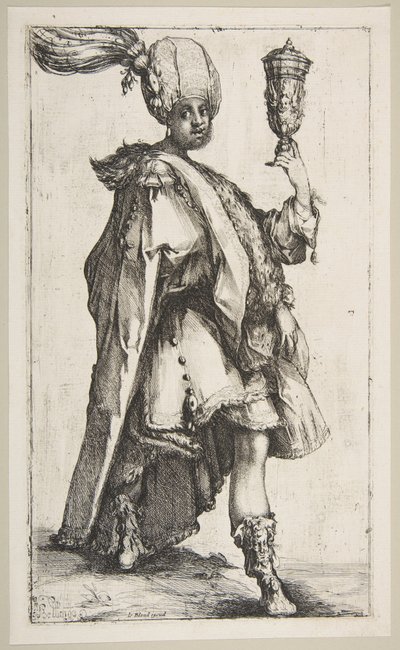 Balthasar, fra Three Magi-serien, 1595-1616. av Jacques Bellange