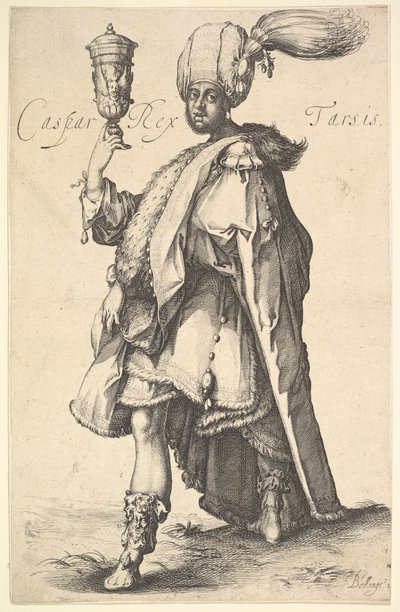 Caspar, etter en serie av de tre magiene av Jacques Bellange. av Jacques Bellange