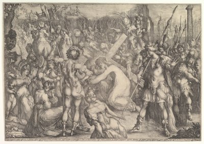 Kristus som bærer korset. av Jacques Bellange