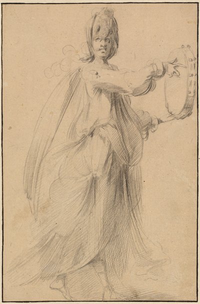 Danser med tamburin av Jacques Bellange