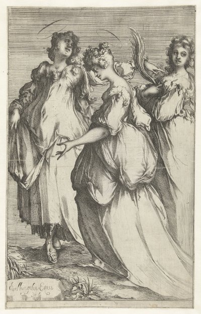 Tre hellige kvinner av Jacques Bellange