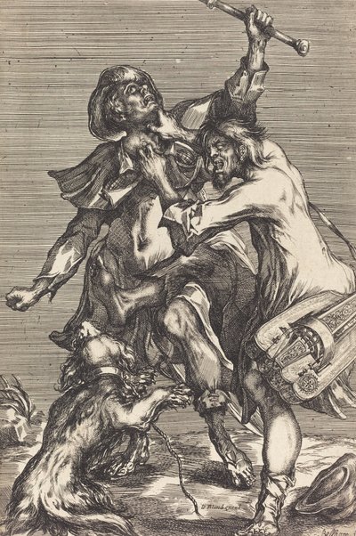 Bekjempende tiggere. av Jacques Bellange