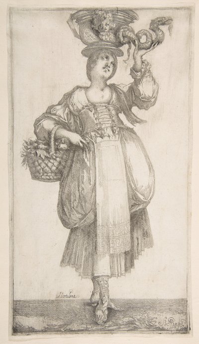 Hortulana, fra Hortulanae-serien, 1611. av Jacques Bellange