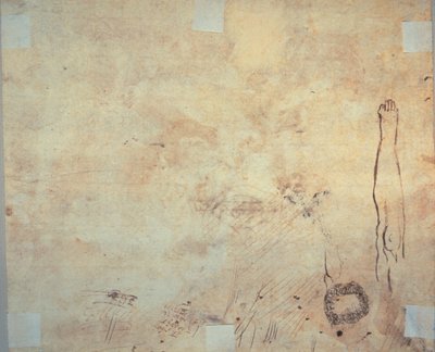 Studie av et ben, flourish og doodles av Jacques Bellange