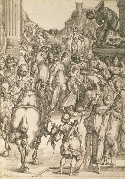 The Adoration of the Magi (etsing) av Jacques Bellange
