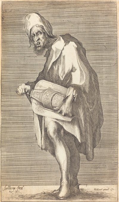 The Blind Hurdy Guurdy-spiller. av Jacques Bellange