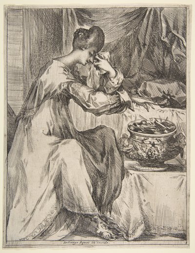 Selvmordet i Portia, 1612-16. av Jacques Bellange