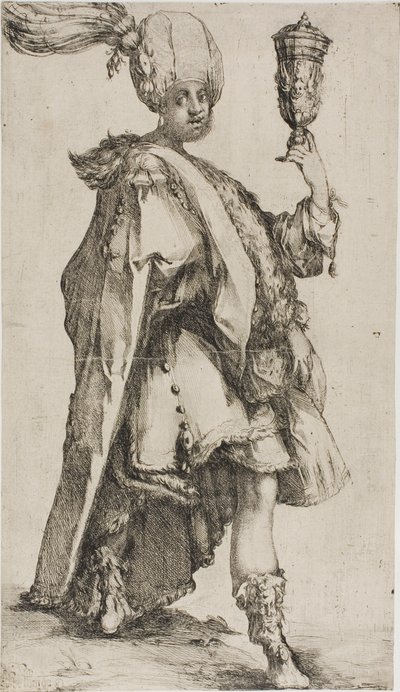 De tre vise menn: Balthasar, konge av Saba av Jacques Bellange