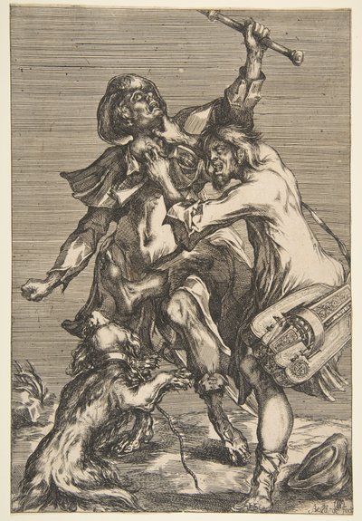 To stridende tiggere, 1612-16. av Jacques Bellange