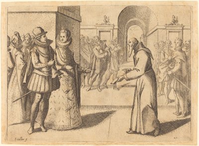 En Capucin som takker kongen av Bayern av Jacques Callot