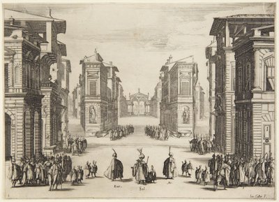 Akt 1, fra serien Soliman av Jacques Callot