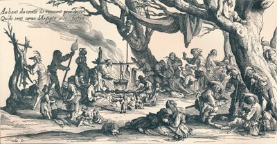 'En leir for de første sigøynere i Sentral-Europa', c1604, 1907 av Jacques Callot