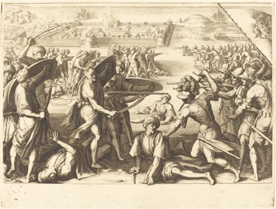 Angrep på Ytre Forts of Bone, ca. 1614. av Jacques Callot