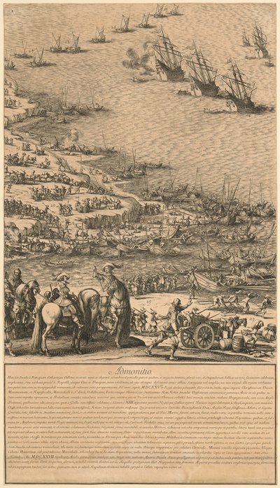 Detalj fra «Beleiringen av citadellet i St. Martin på Île de Ré» av Jacques Callot