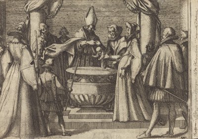 Dåp av prinsen av Spania [verso] av Jacques Callot