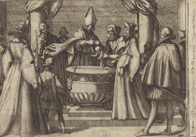 Dåpen av prinsen av Spania [verso] av Jacques Callot