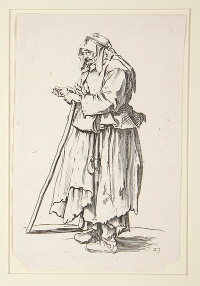 Tigger-kvinne som mottar almisser, fra The Beggars av Jacques Callot
