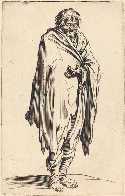 Tigger med bare hode og føtter, ca. 1622 av Jacques Callot