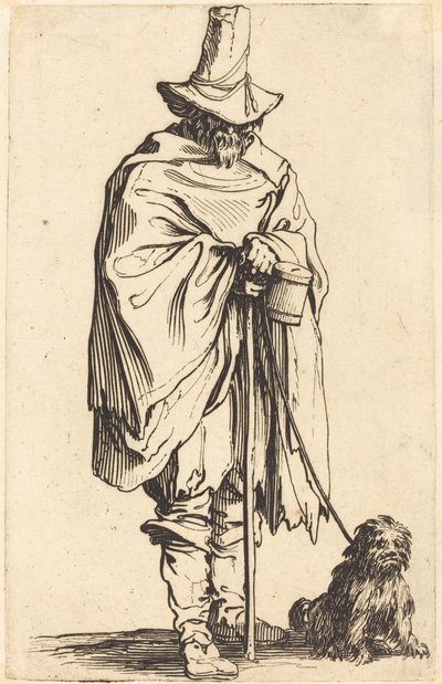 Tigger med hund, ca. 1622. av Jacques Callot