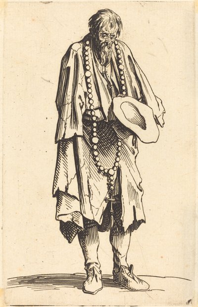 Tigger med rosenkrans av Jacques Callot