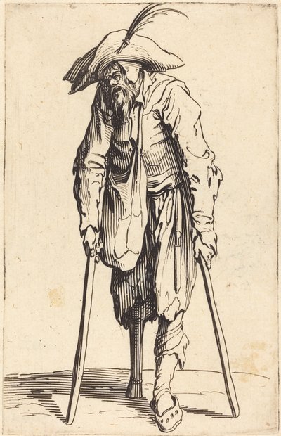 Begger med treben, c.1622 av Jacques Callot