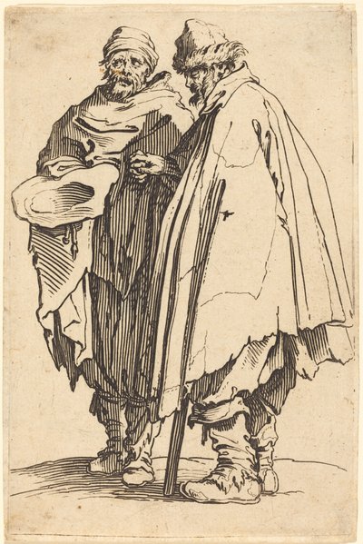 Blind tigger og ledsager av Jacques Callot