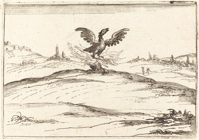 Brennende Phoenix, 1628. av Jacques Callot