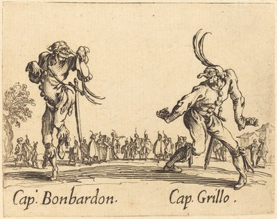 Lokk. Bonbardon og Cap. Grillo, ca. 1622. av Jacques Callot