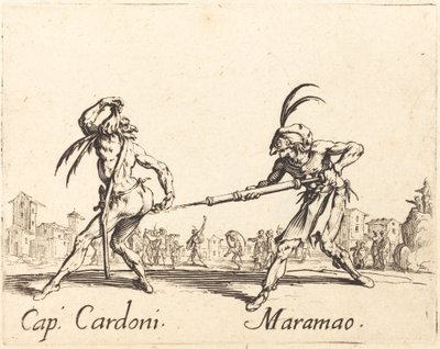 Lokk. Cardoni og Maramao, ca. 1622. av Jacques Callot