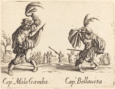 Cap. Mala Gamba og Cap. Bellavita av Jacques Callot