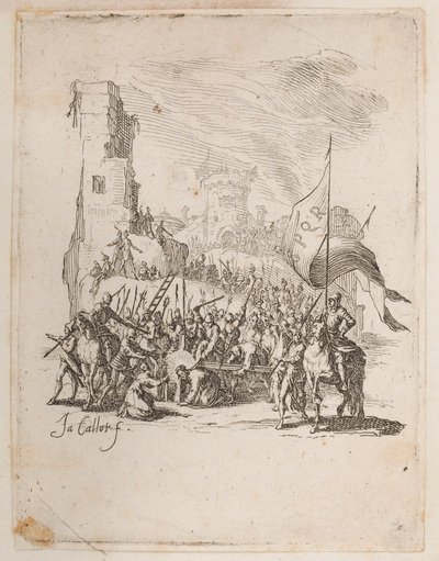 Kristus som bærer korset, nei. 10 av 11 fra La Petite Passion av Jacques Callot