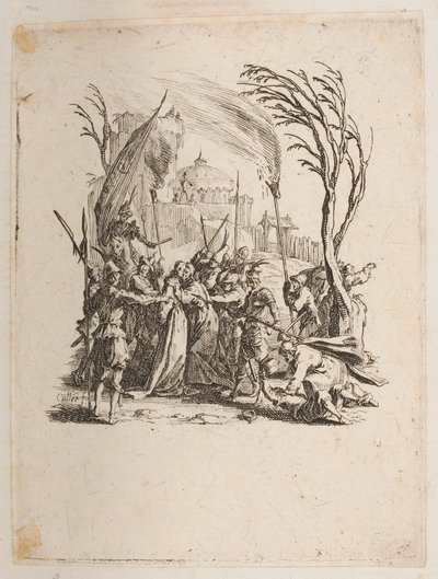 Kristus overgitt til jødene, nei. 4 av 11 fra La Petite Passion av Jacques Callot