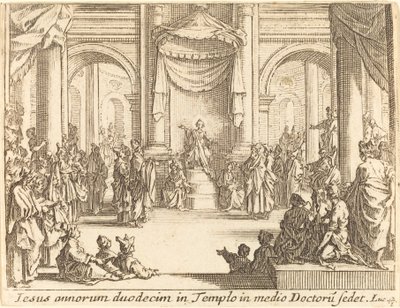 Kristus diskuterte med legene av Jacques Callot