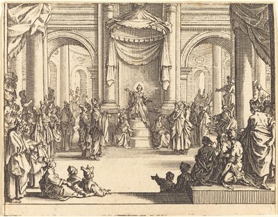 Kristus diskuterte med legene av Jacques Callot