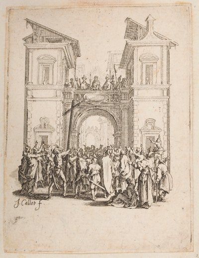 Kristus presentert for folket, nei. 9 av 11 fra La Petite Passion av Jacques Callot
