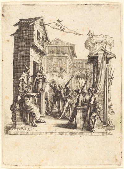 Kristus før Kaifas, ca. 16241625. av Jacques Callot
