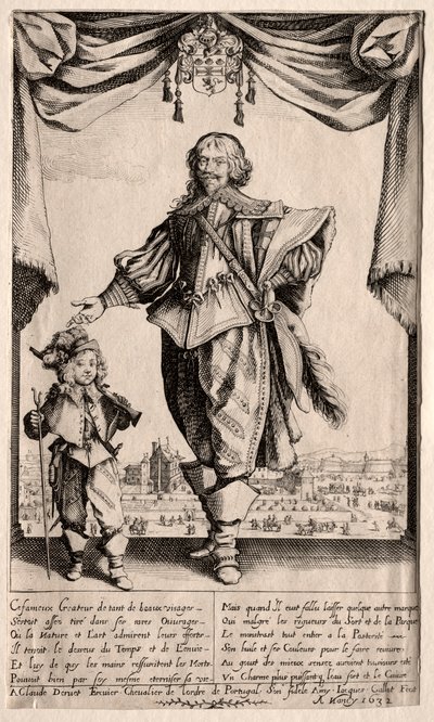 Claude Deruet og hans sønn, 1632. av Jacques Callot