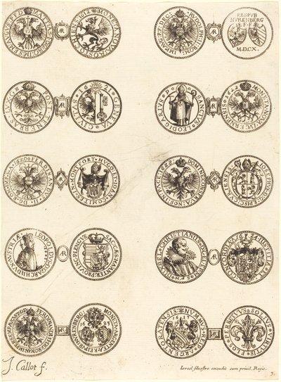 Mynter [plate 3]. av Jacques Callot