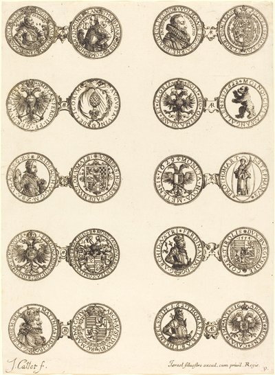 Mynter [plate 9] av Jacques Callot