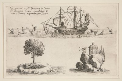 Slåss? la Barrière, Denne oppføringen er fra Comte de Brionne Grand Chamberlain of His Highness, som representerer Jason av Jacques Callot