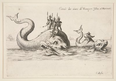 Slåss? la Barrière, Inngang til MM. av Varncourt, Tyllon og Marimont av Jacques Callot