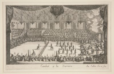 Slåss? Barriere, kamp av Jacques Callot