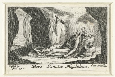 Maria Magdalenas død Saint Magdalenes død (tittel på objekt) De boetvaardige heiligen (serietittel) av Jacques Callot