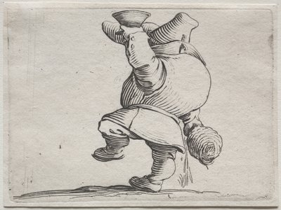 Drikker sett bakfra. av Jacques Callot