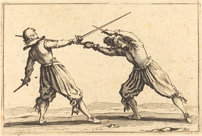 Duell med sverd og dolk av Jacques Callot