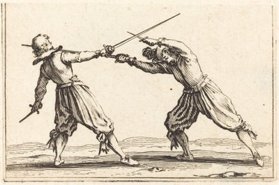 Duell med sverd og dolk av Jacques Callot