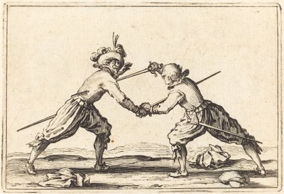 Duell med sverd, ca. 1622. av Jacques Callot