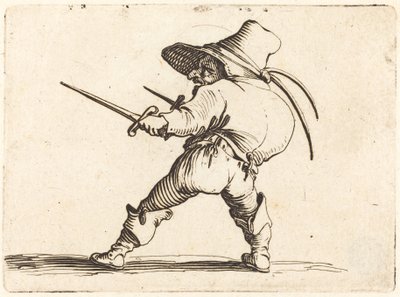 Duellist med sverd og dolk av Jacques Callot