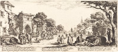 Døende soldater ved veikanten av Jacques Callot
